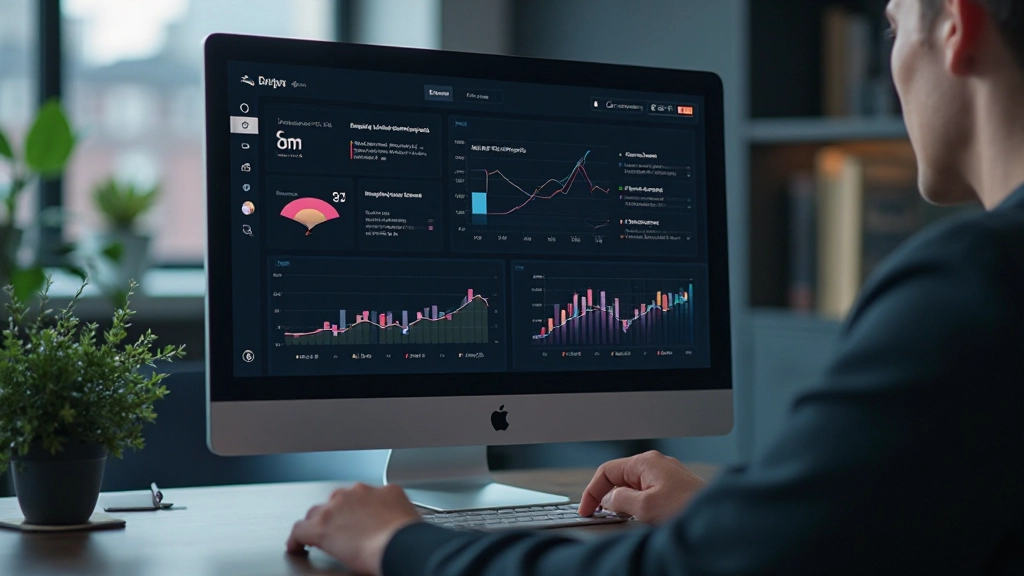 Moderne SaaS interface design met gebruikersinteractie op computerscherm